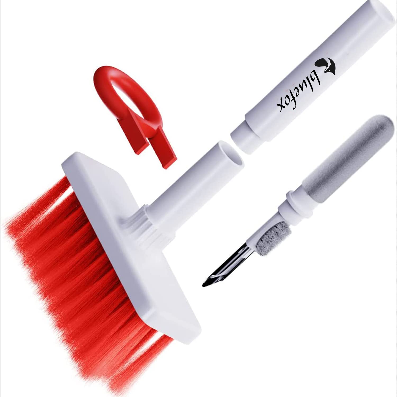 Bluefox Yumuşak Kulaklık Temizleyici, Klavye Fırçası, 5'i 1 arada Çok İşlevli Elektronik Cihaz Temizleme Seti