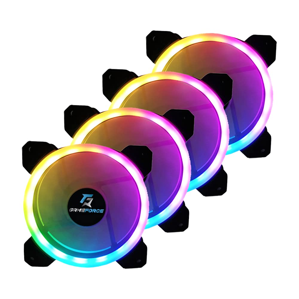 GAMEFORCE DUALRING 4x120mm Sese Duyarlı A-RGB Kasa Fanı