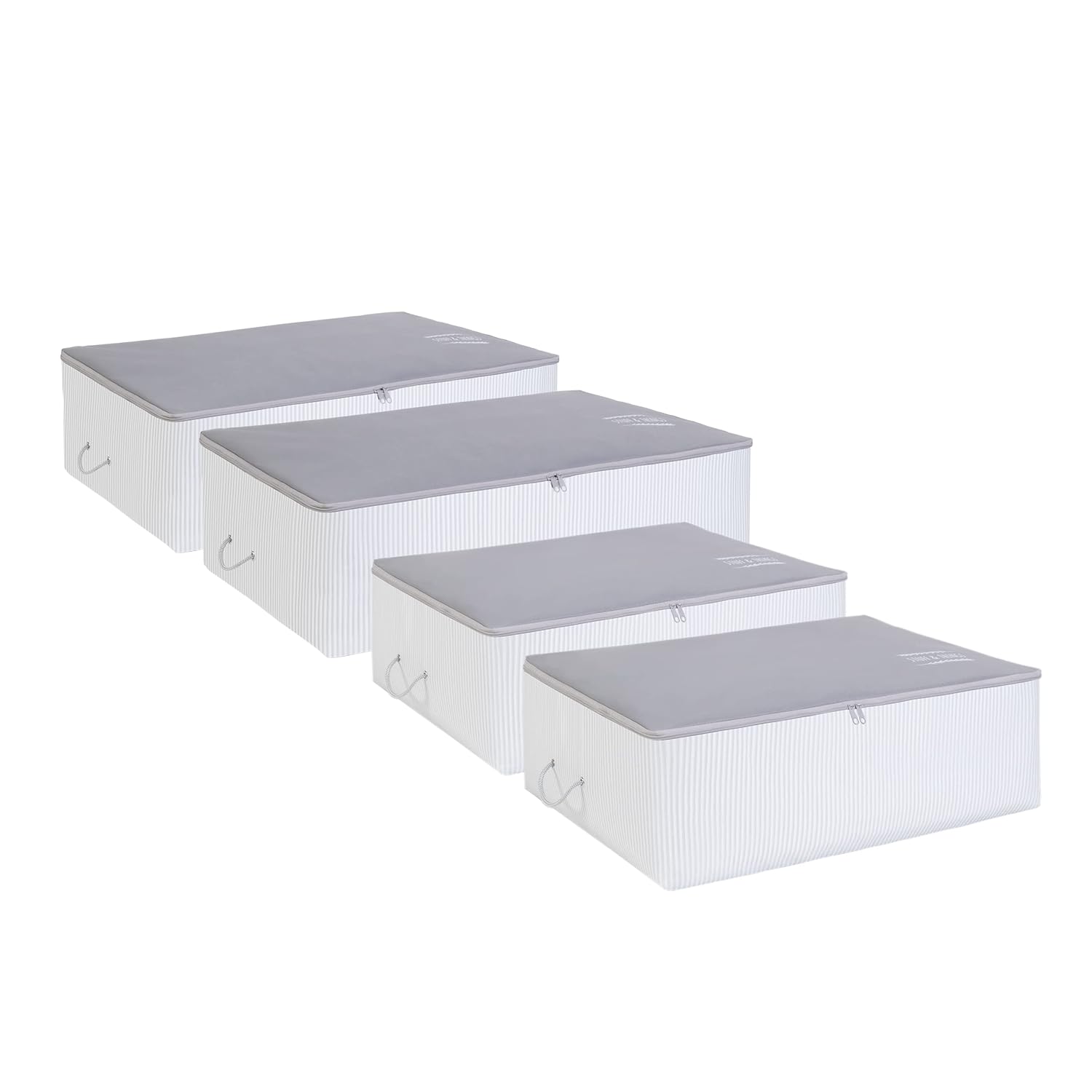 Ocean Home Textile 4'lü Gri Renk Stuff & Things Baza Altı Hurç Set