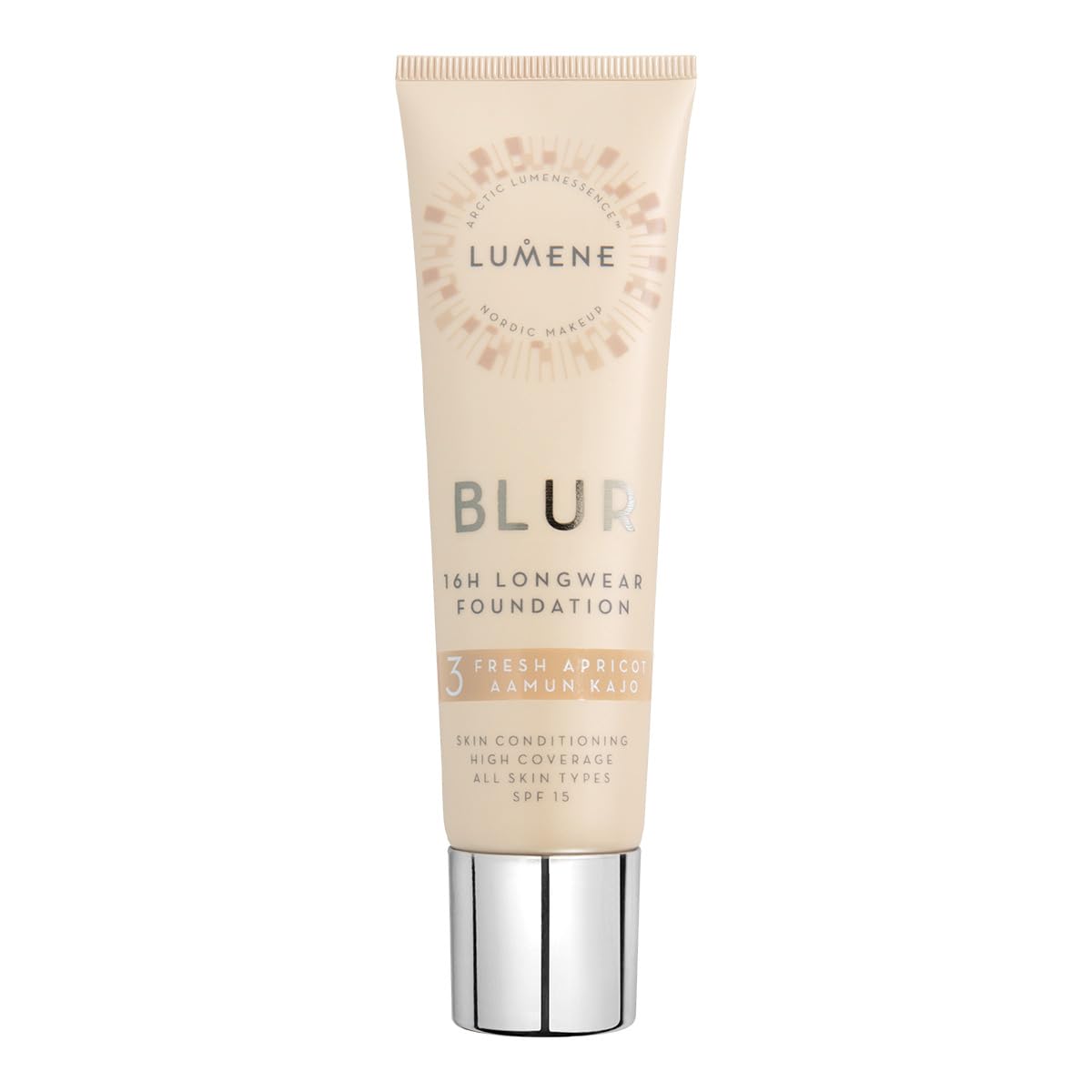 LUMENE Blur 16H Longwear Foundation Spf15 16 Saat Kalıcı Fondöten Spf15 Fresh Apricot
