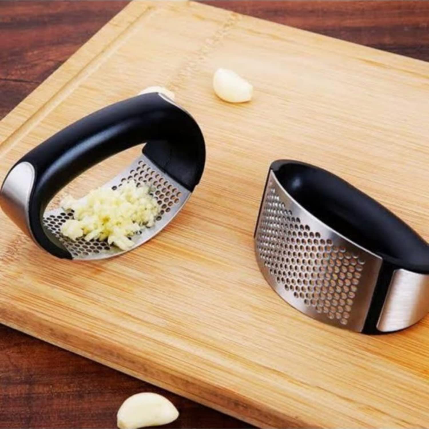 Easyso Sarımsak Ezici Pratik El Boy Sarımsak Ezeceği Paslanmaz Çelik Zencefil Ezeceği Sarımsak Öğütücü Rende (1 Adet)