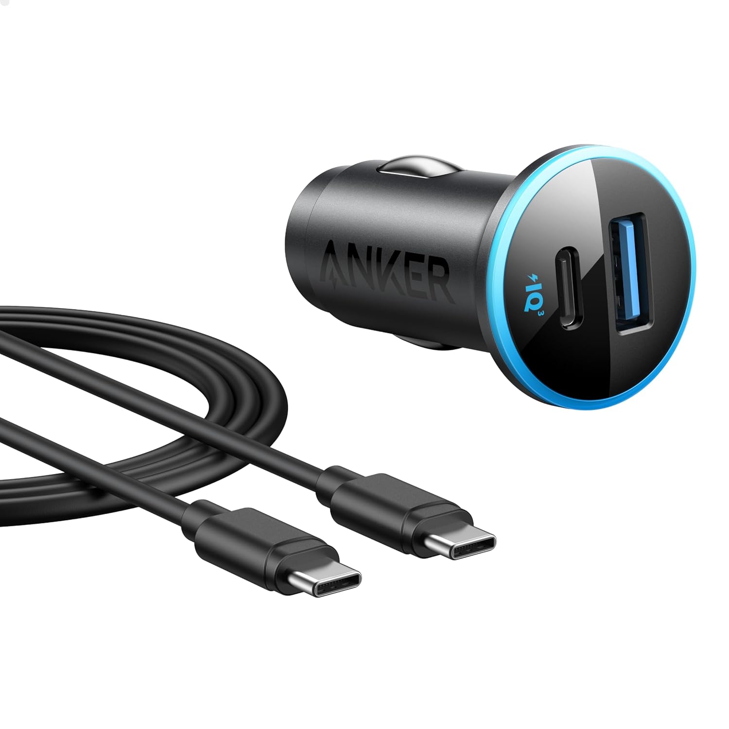 Anker Araç Şarjı 30W 2 Port PowerIQ 3.0 A2741, Siyah