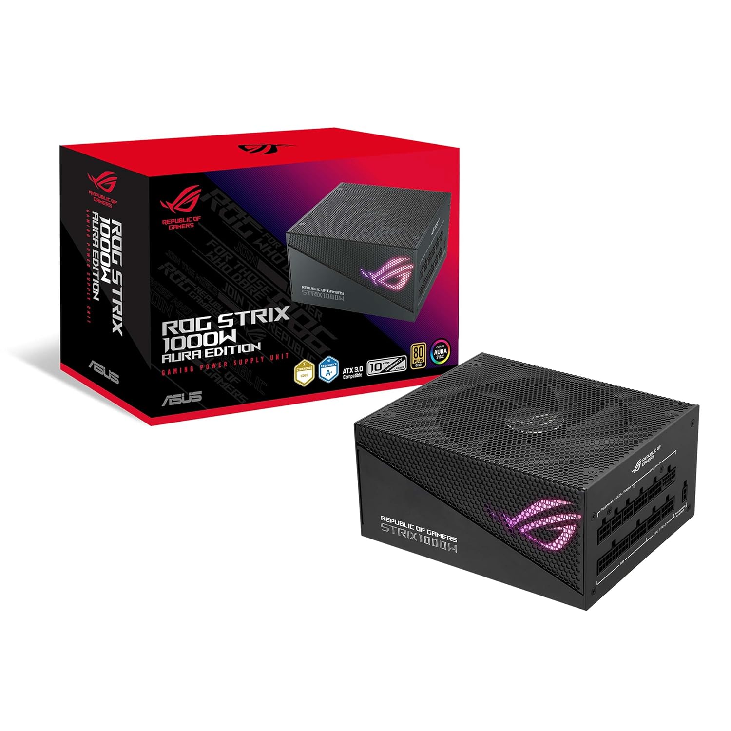 Asus ROG-STRIX-1000G-AURA 1000W 80+ Gold Aura Edition Power Supply