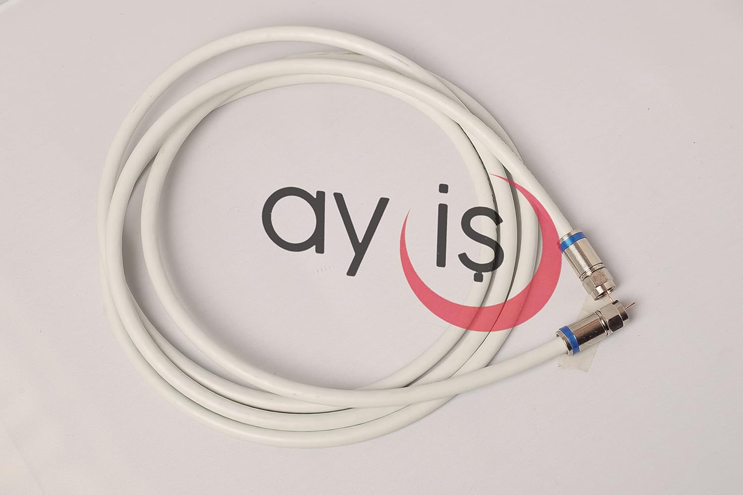 AY-İŞ RG6 4K/Full HD/3D TV Uydu Kablosu, Saf Çelik uçlu Anten/UyDU Kablosu, DVB-T, DVB-C, DVB-S, DVB-S2 F Anten Ara (1 Metre)