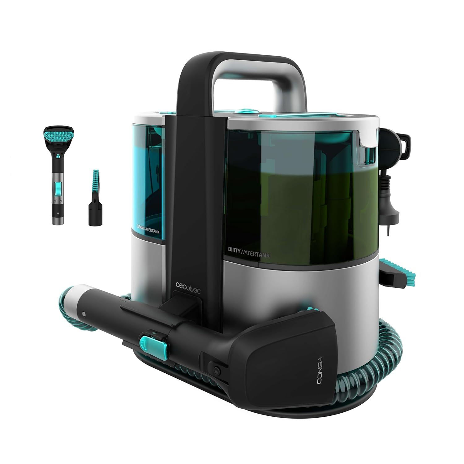 Cecotec Conga 4000 Carpet&Spot Clean XL Halı ve Leke Temizleyici, 400W, Çift Su Tankı, Su Püskürtme, 12 kPa Emiş Gücü, 5 m Etki Alanı