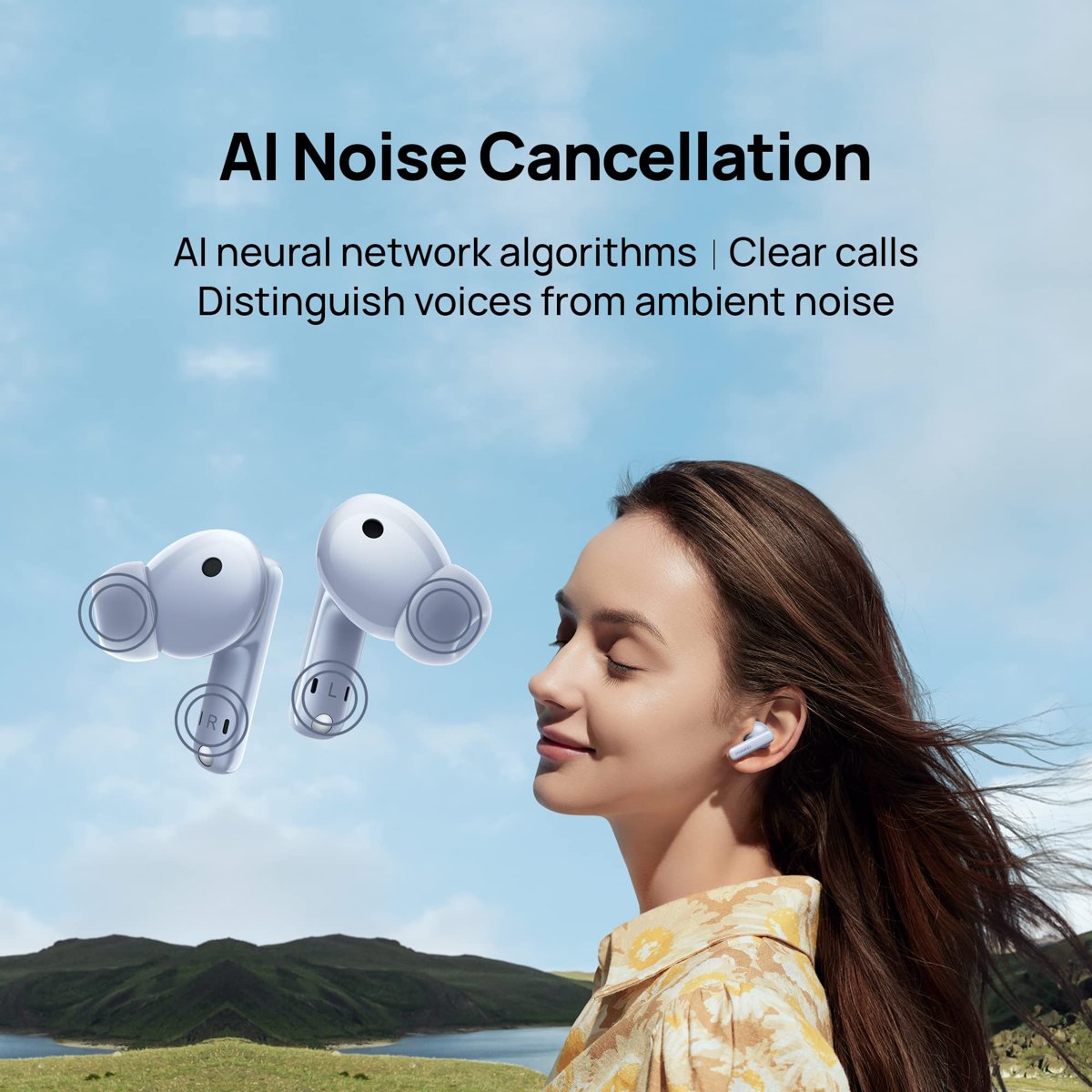 Huawei FreeBuds 5i kablosuz kulaklık – uzun pil ömrü ile gürültü azaltma – Bluetooth ve su geçirmez kulak içi kulaklık, Hi-Res ses sertifikalı, Nebula Black