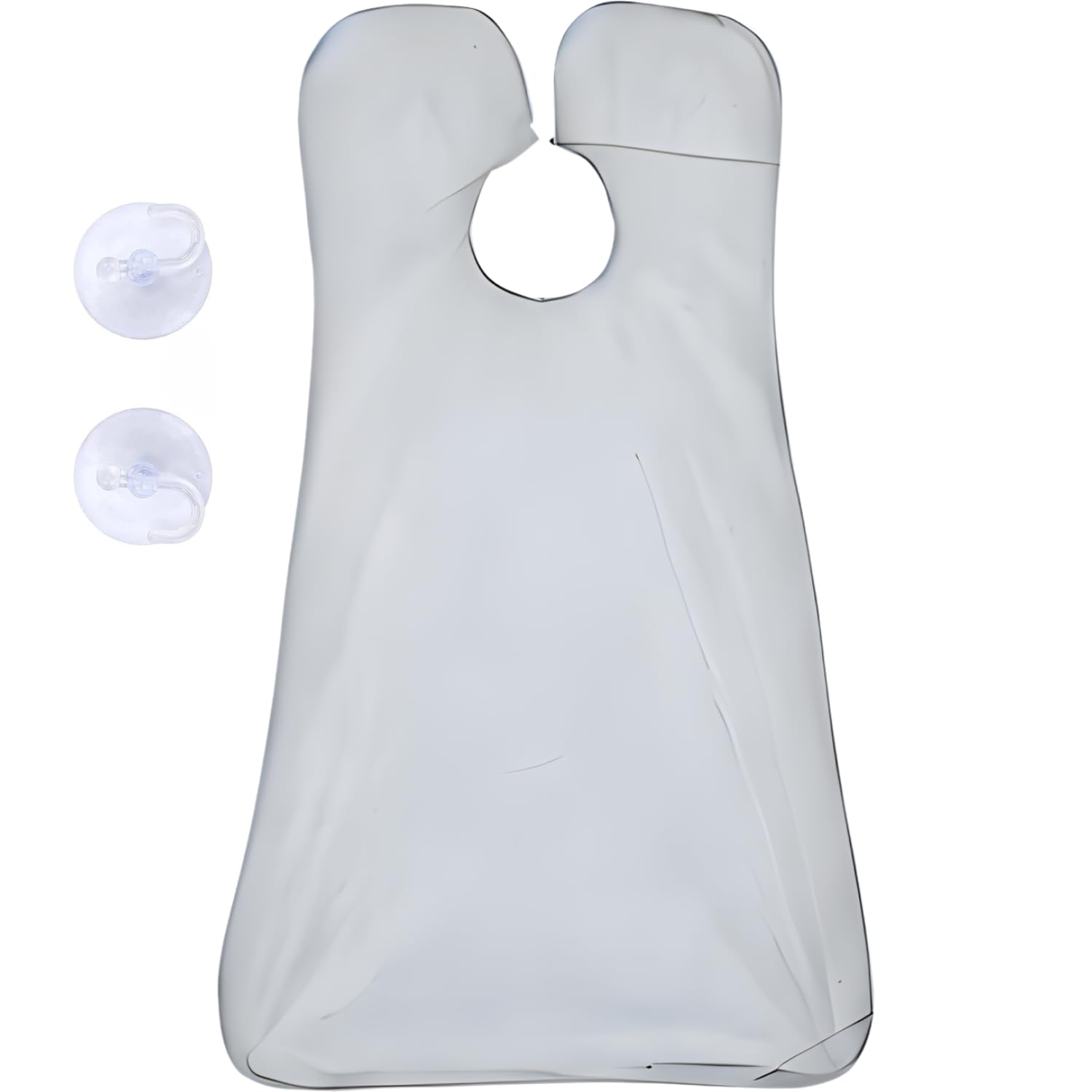 De Nada Pratik Sakal Örtüsü Fonksiyonel Çok Amaçlı Renkli Sakal Kesme Önlüğü 2023 Yeni Model Vantuz Dahil Elite Paket (Beyaz)