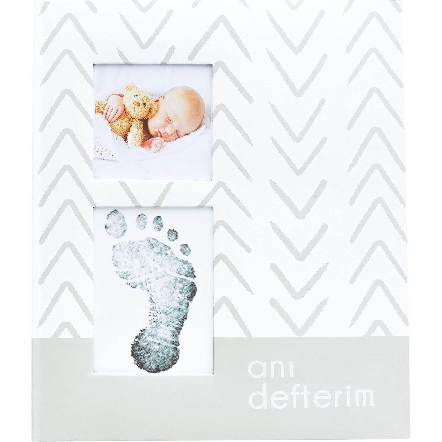 FUFİZU Modern Bebek Anı Defteri - İlk 1 Yıl Hamilelik ve Anne Bebek Günlüğü - Ajandası + Baskı Kiti