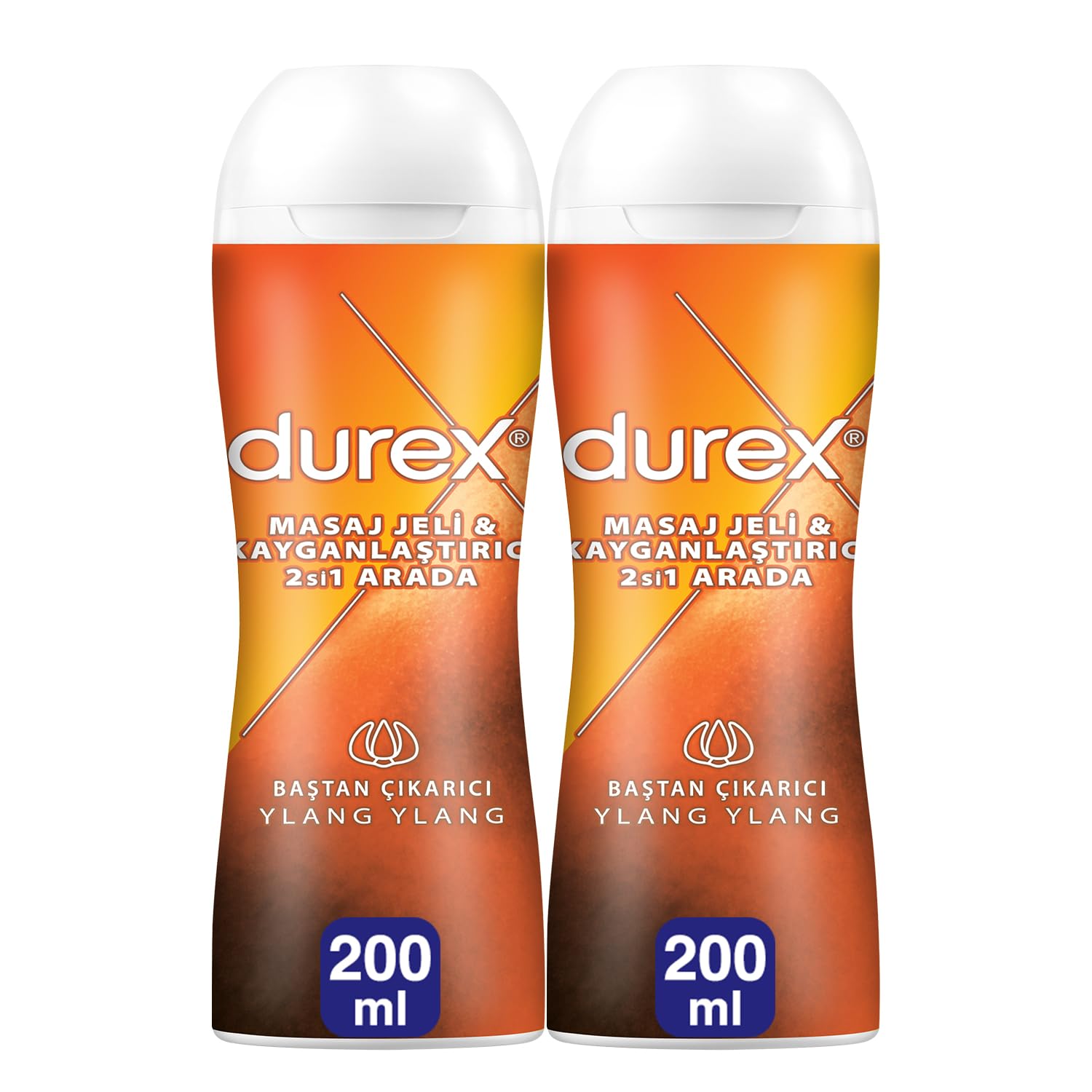 Durex Ylang Ylang 2'si 1 Arada Kayganlaştırıcı & Masaj Jeli (2 x 200 ml)