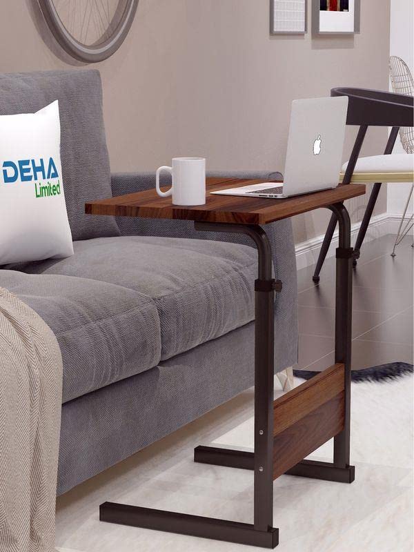 Dehalimited Yükseklik Ayarlı Çalışma Masası, Hasta Yemek Masası, Laptop Sehpası, 60x40 cm, Doğal Ceviz