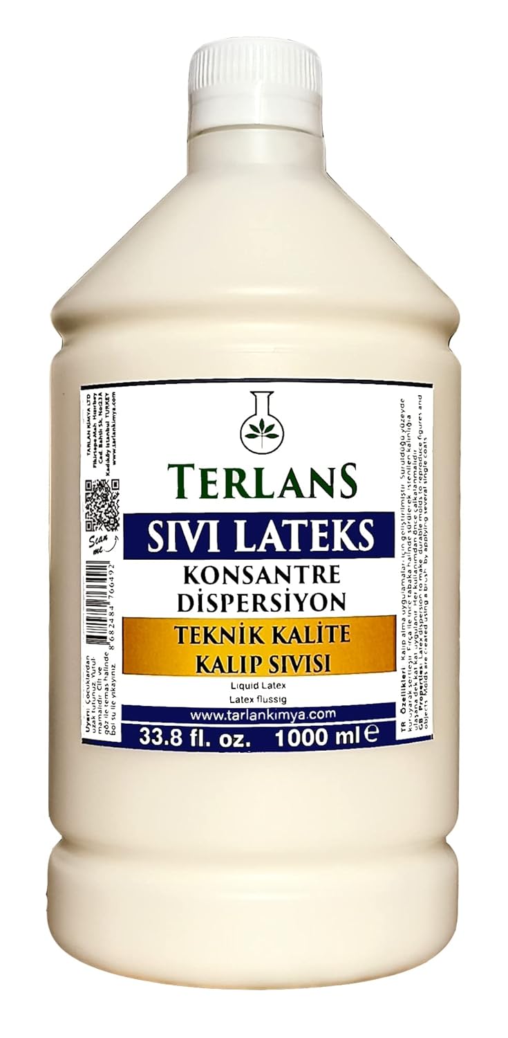 TERLANS Sıvı Lateks Konsantre Kalıp Sıvısı 1000 ml Teknik Kalite Liquid Latex