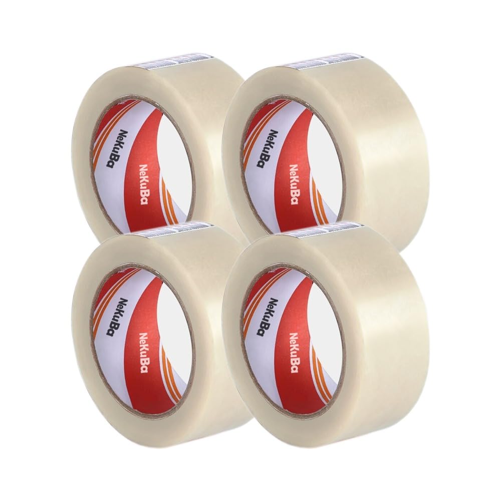Nekuba Koli Bandı 4 Adet 45X100 Şeffaf (GERGEDAN) En 45mm, Uzunluk Net 100 metre, Basınca ve gerilime dayanıklıdır, 4'lü Paket