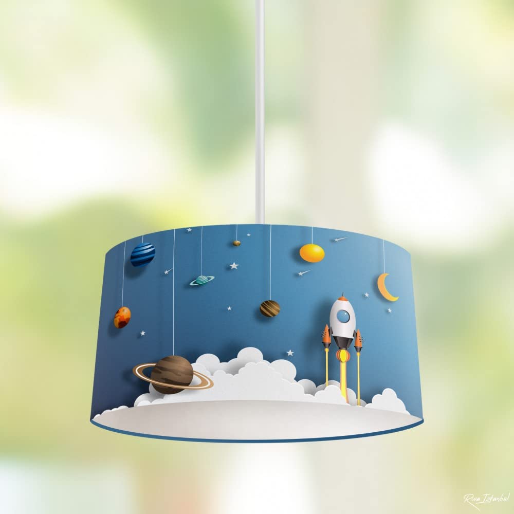 Rivaİstanbul Bulutlar ve Uzay Mekiği Çocuk Sarkıt Avize