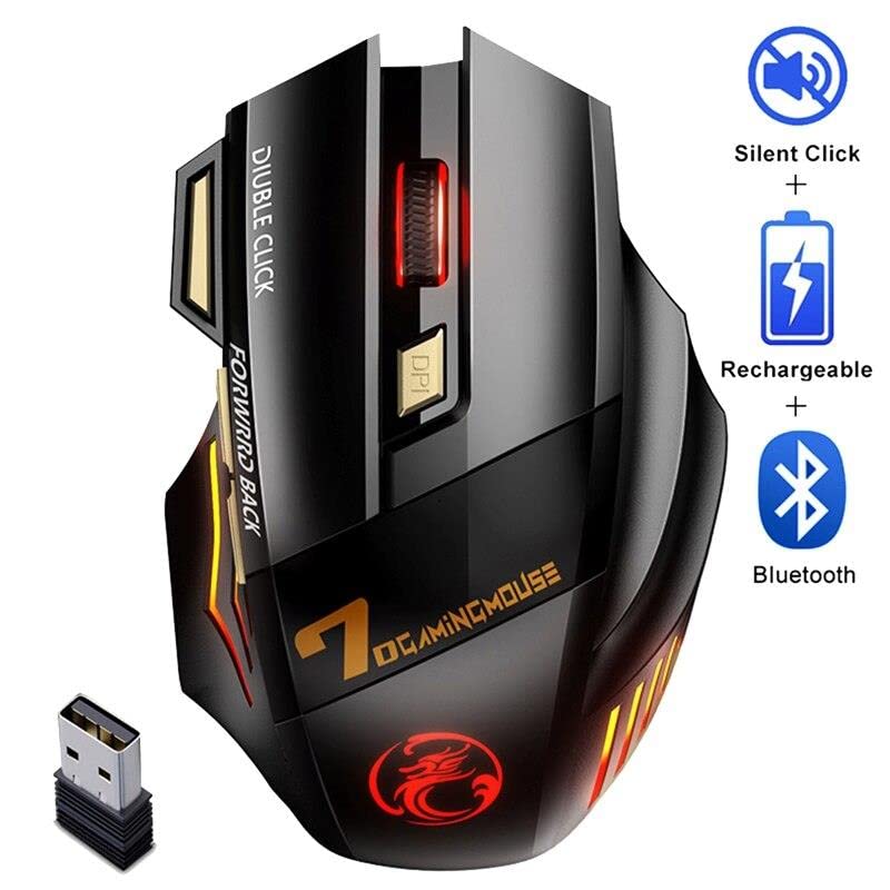 Valkyrie Imice Gw-X7 7 Tuşlu Sessiz 2.4g Wireless Bluetoothlu Şarj Edilebilir Kablosuz Gaming Mouse