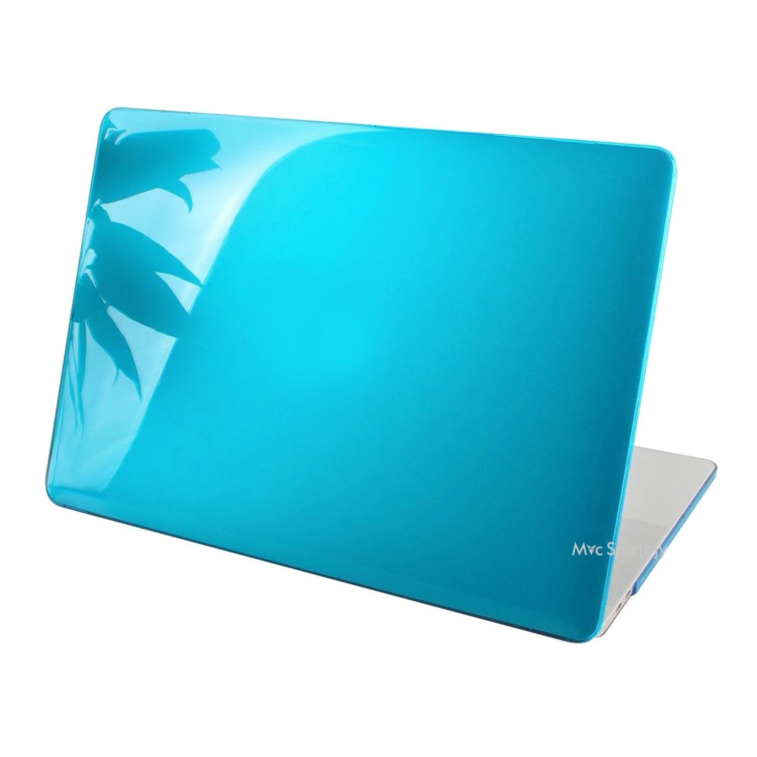 McStorey Macbook Air Kılıf 13.6 inç M2-M3-M4 Çip Uyumlu A2681 A3113 A3240 | Kristal Sert Koruma Kılıfı | Hafif İnce Tasarım, Çizilmeye Dayanıklı, Parlak Kapak Açık Mavi