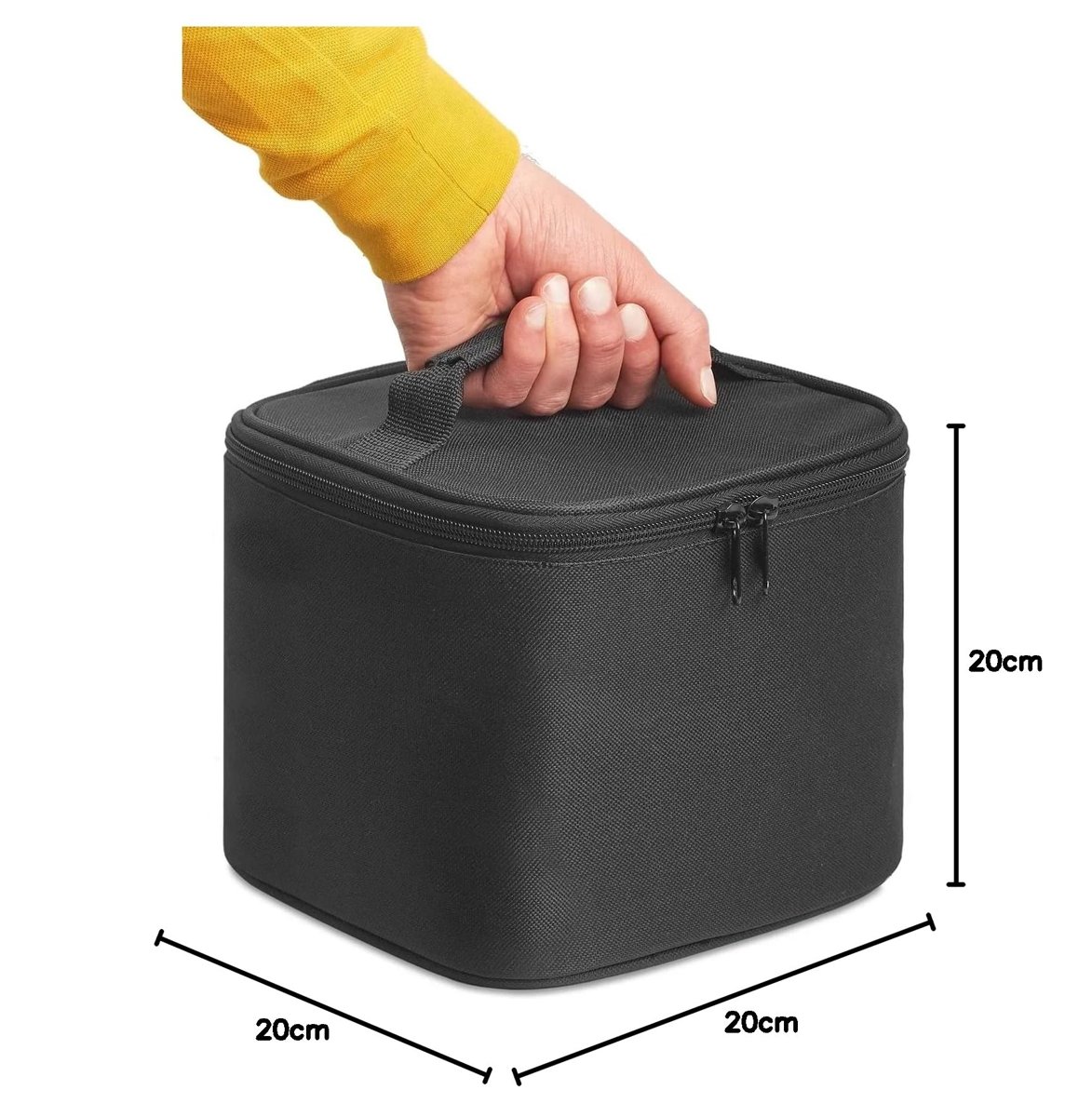 Termal Çanta Soğuk ve Sıcak Tutucu Termal Termos Kamp Çanta Beslenme Çantası Kamp Termos Çanta 8 Litre (Siyah)