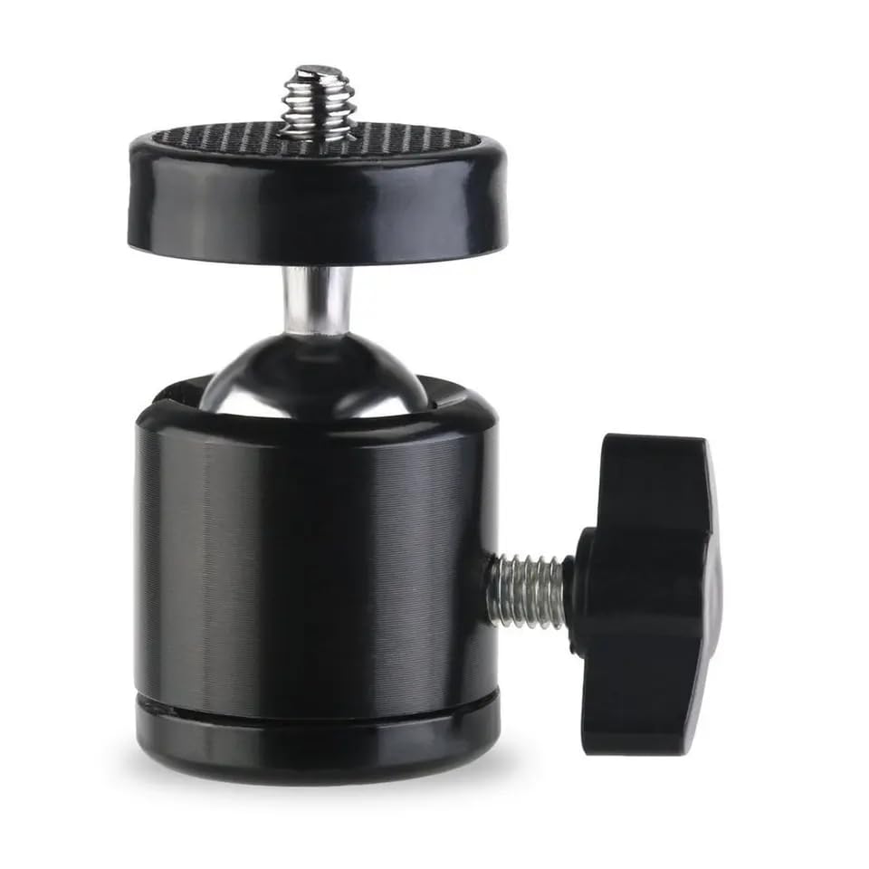 Kyrotech 360° Döner Mafsallı Vida Adaptörü, 1/4" Bağlantı Uyumlu Tripod ve Monopod Aksesuarı, Kamera