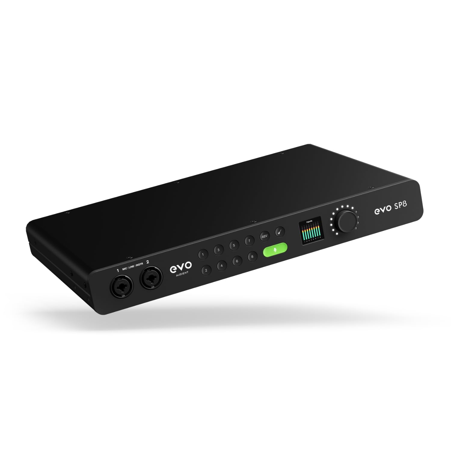 Audient EVO SP8 8 Kanal Smart Preamp, 2 JFET Enstrüman Girişi, AD/DA Dönüştürücü ve Yüksek Çözünürlü