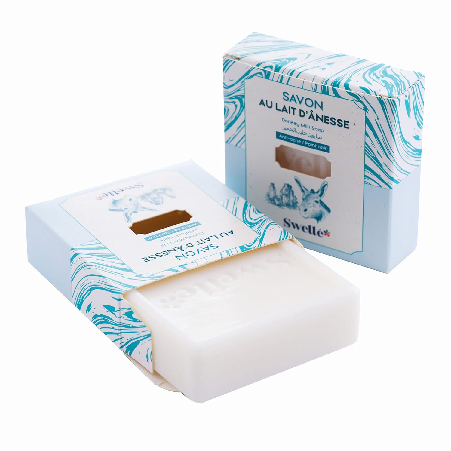 SWELLE Eşek Sütü Sabunu 100gr Katı Yüz Sabunu 1 adet Sabun Yüz Vücut Maskesi, Siyah Nokta Yüz Maskesi Akne Kırışıklık | Yüz Peelingi Yüz Bakımı, Cilt Bakımı Güzellik Maskesi