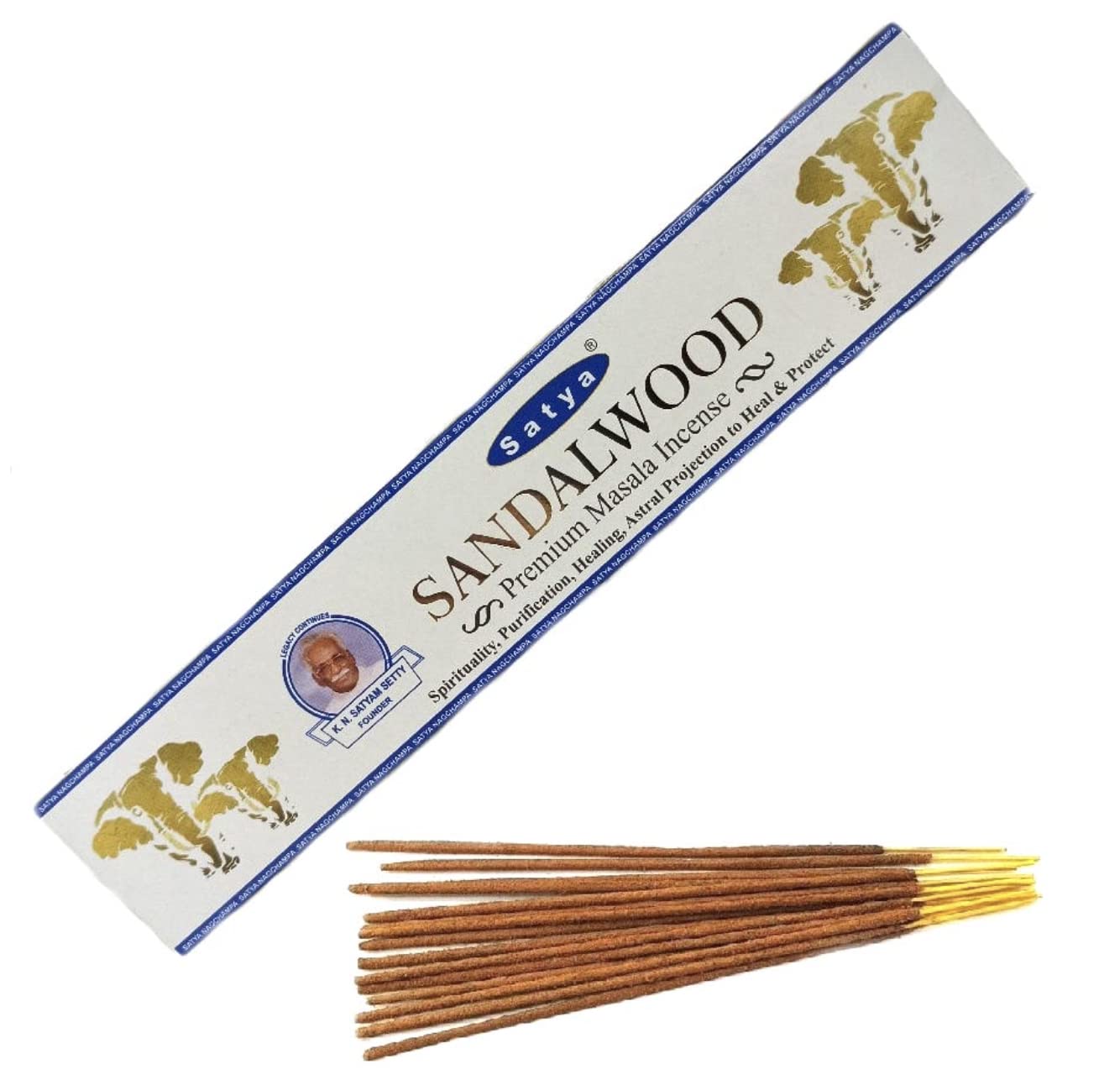 miebox make it easier Orjinal Satya Nag Champa Çubuk Tütsü (Premium Masala Incense) (Sandal)