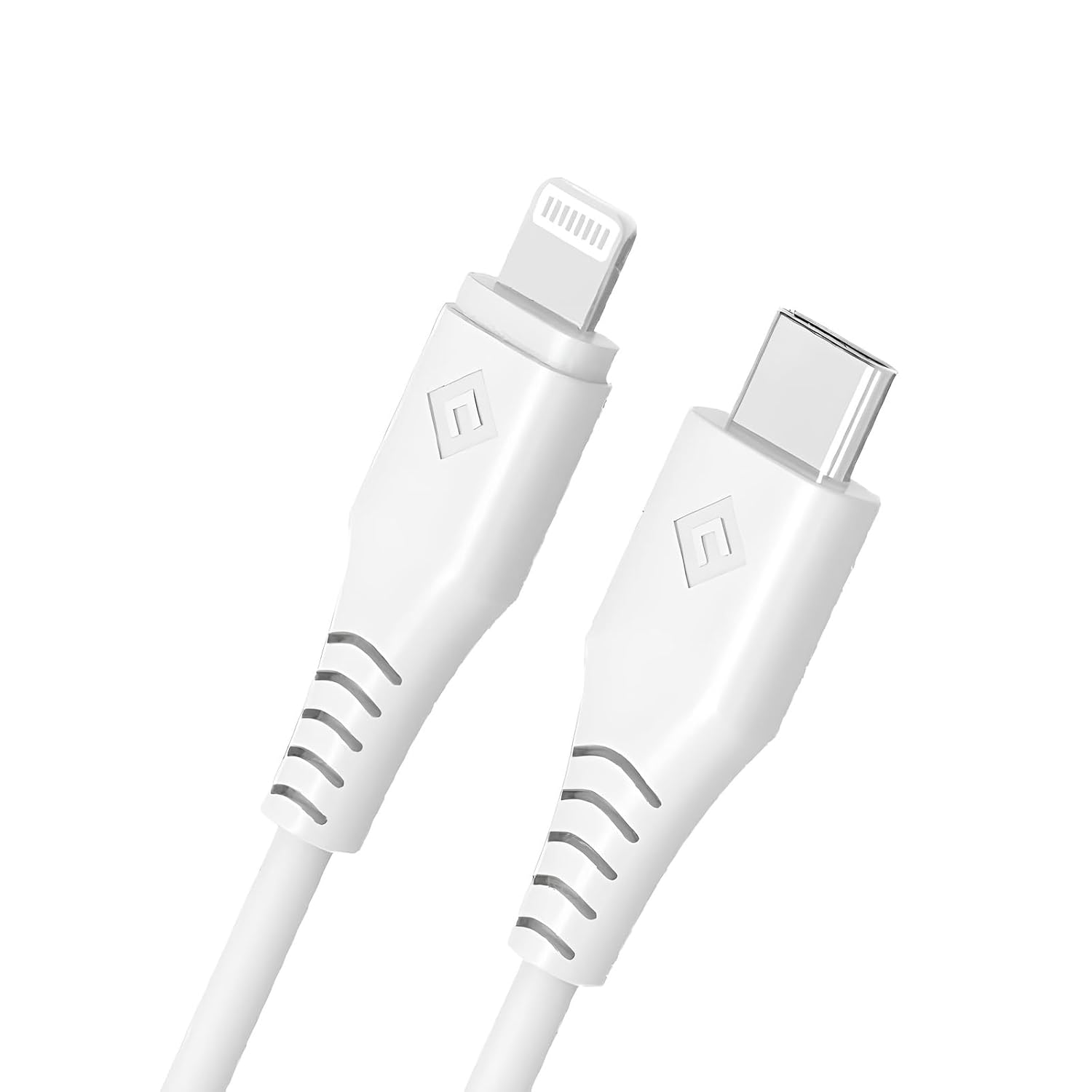 Novoo Omars Type-C iPhone Lightning Hızlı Şarj Kablosu Beyaz 1.2 Metre