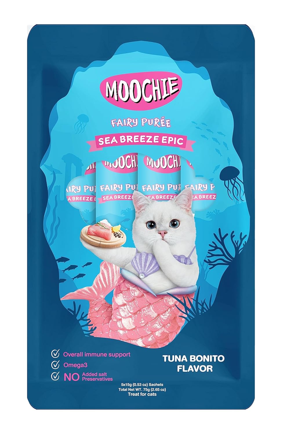 Moochie Sıvı Kedi Ödülü Ton-Palamut 5x15 gr