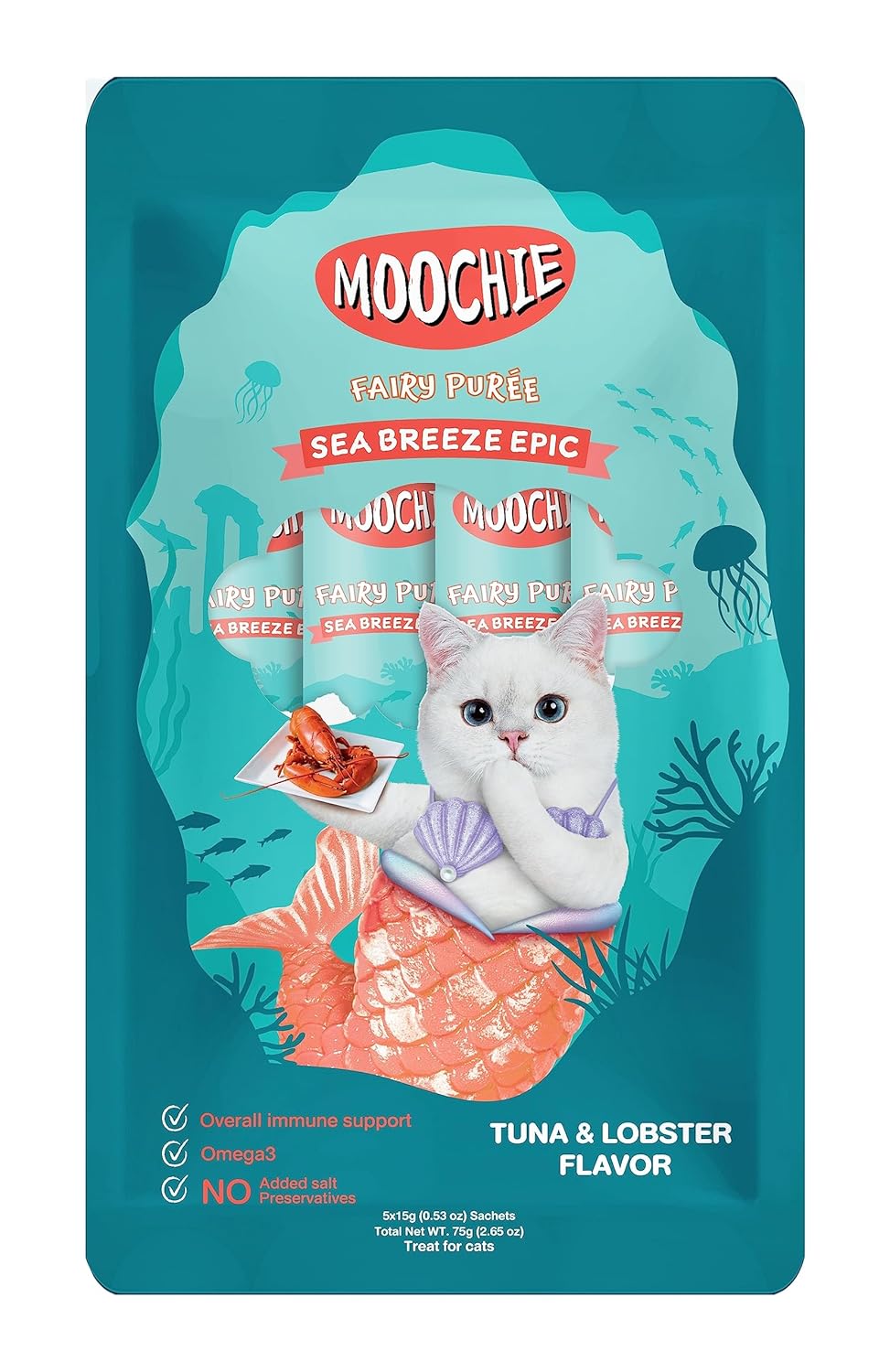 Moochie Sıvı Kedi Ödülü Ton-İstakoz 5x15 gr