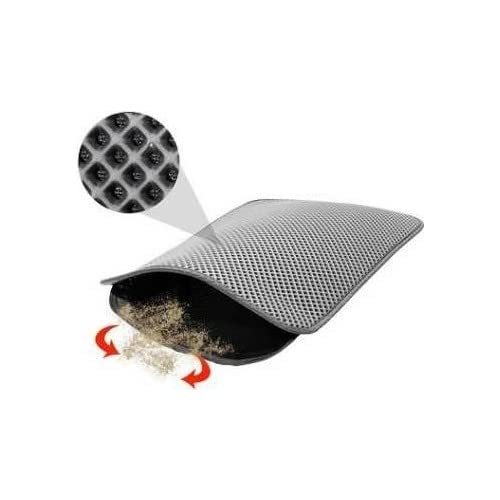 TİNEKE Elekli Kedi Tuvalet Önü Paspası Kedi Paspası SİYAH 60x42 Cm