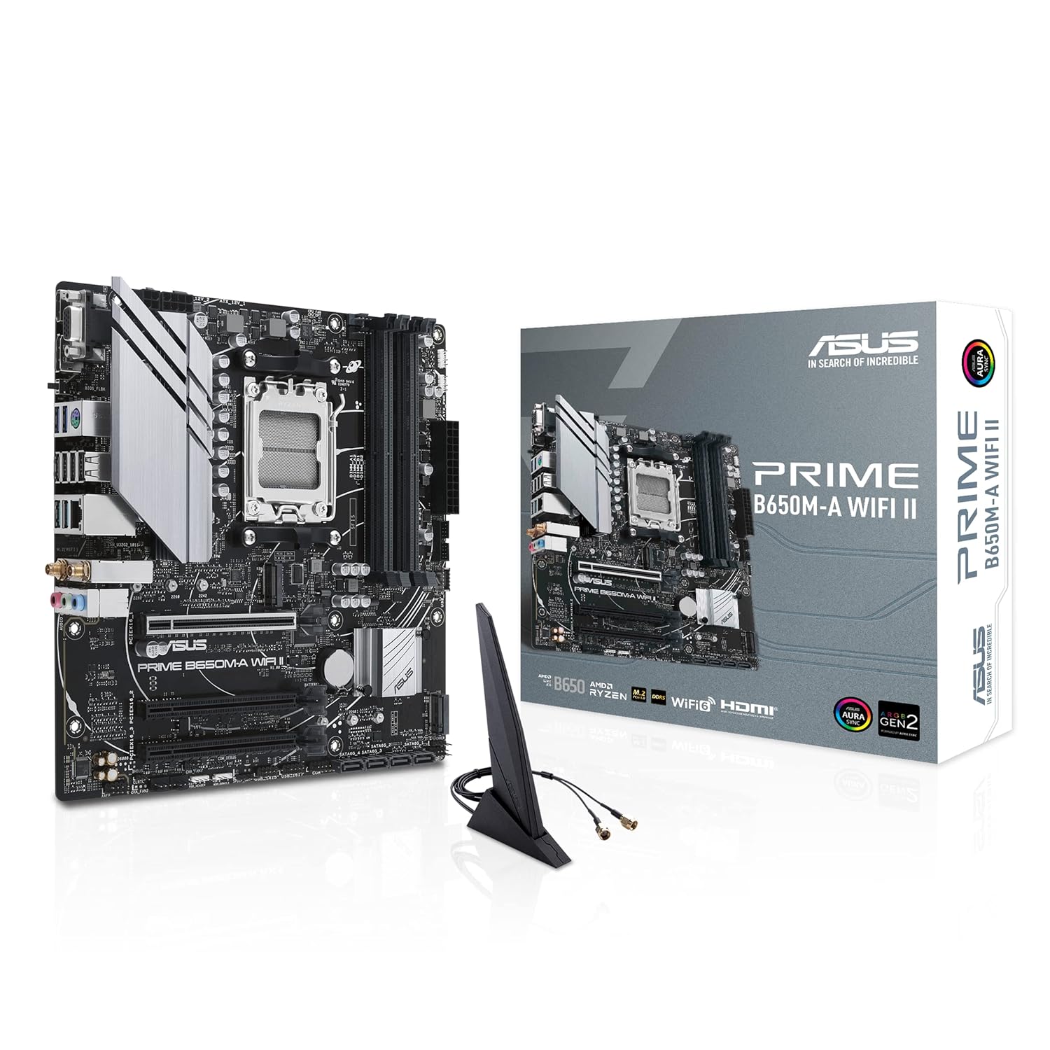 Asus Prime B650M-A WIFI II AMD B650 Soket AM5 DDR5 6400(OC) MHz mATX Gaming (Oyuncu) Anakart