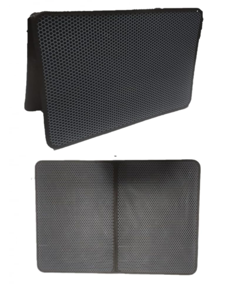 TİNEKE BÜYÜK BOY Elekli Kedi Tuvalet Önü Paspası katlanabilir 82 X 60 Cm SİYAH