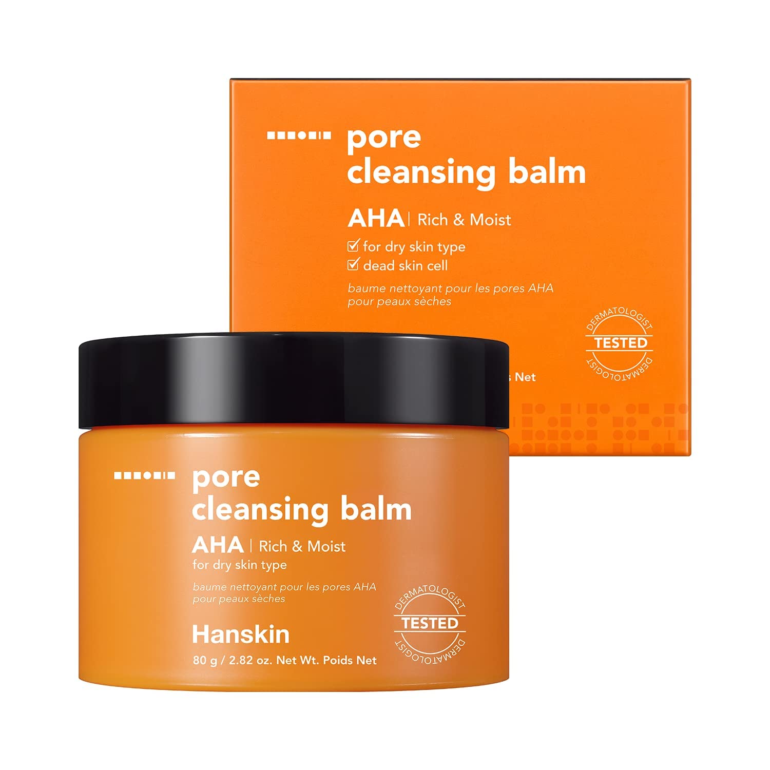 Hanskin Pore Cleansing Balm AHA - Hassas Ve Kuru Ciltler için Gözenek Ve Makyaj Temizleme Balmı [ 80 G ]