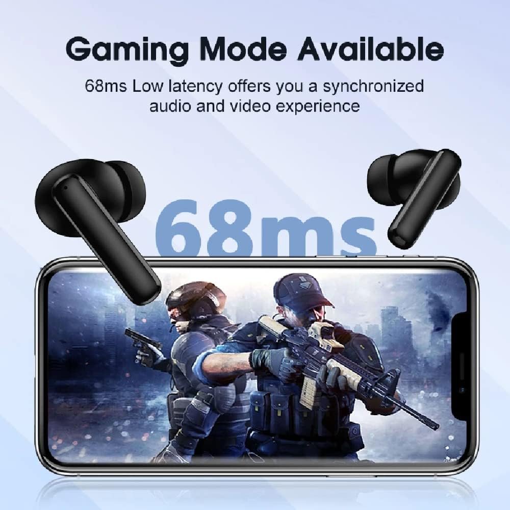 QCY T13 Anc 4 Mikrofon Bluetooth 5.3 Kablosuz Kulaklık Siyah Aktif Gürültü Engelleyici