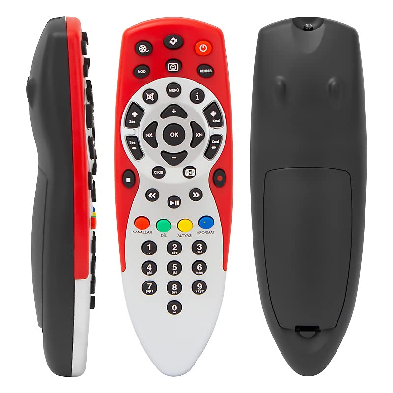 BYCONNERS Digiturk HD Plus Uydu Kumandası KR0084 RT-0084 DIGITURK KIRMIZI KUMANDA