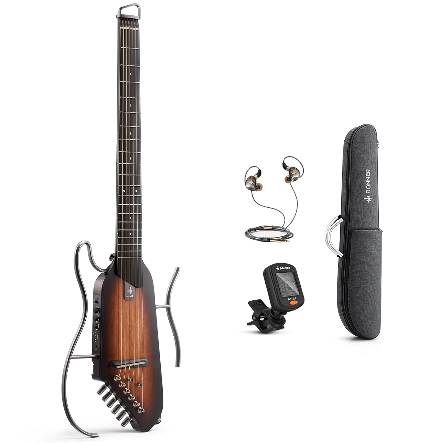 Donner HUSH-I Silent Gitar (Sunburst)