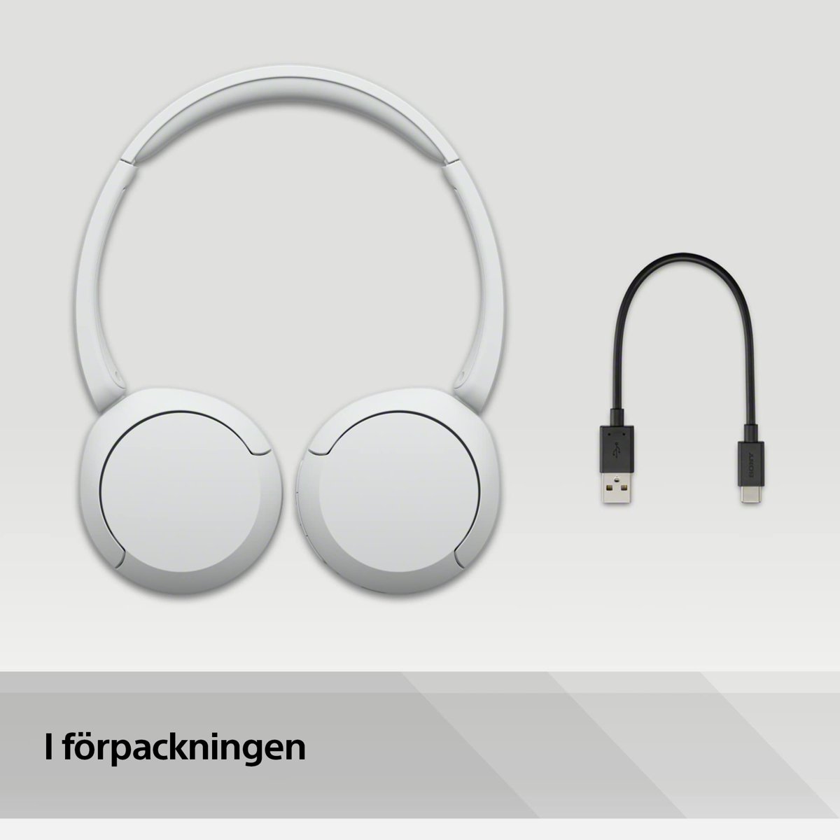 Sony WH-CH520 Kablosuz Bluetooth Kulaklık - Hızlı Şarj Fonksiyonlu 50 Saate Kadar Pil Ömrü, Kulak Üstü Modeli - Beyaz