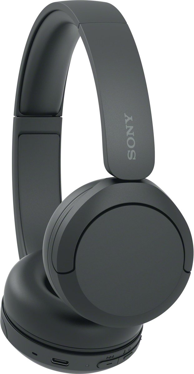 Sony WH-CH520 Kablosuz Bluetooth Kafa Kulaklığı, Ses, Hafif Tasarım, 50 Saat Pil, Hızlı Şarj, Ekolayzır, Net Aramalar, iOS ve Android - Siyah
