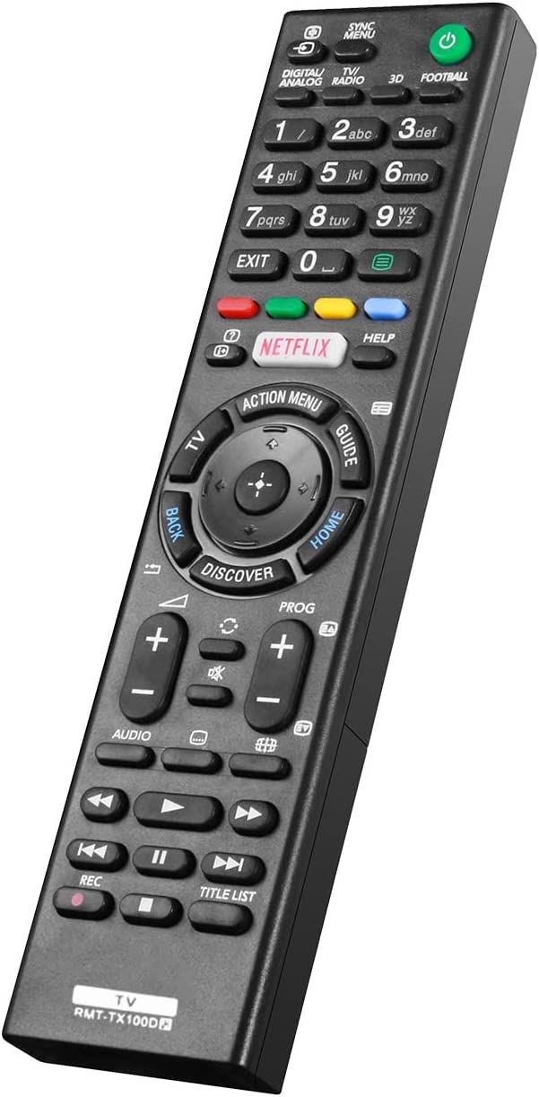 BYCONNERS SONY Bravia Smart TV için Uygun Netflix Düğmeli Yeni Uzaktan Kumanda - Kurulum Gerektirmez RMT-TX100D RMT-TX200E RMT-TX101J RMT-TX102U RMT-TX102D