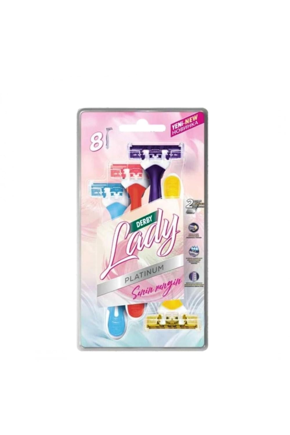 Derby Lady 2 Bıçaklı Platinum 8'li Blister