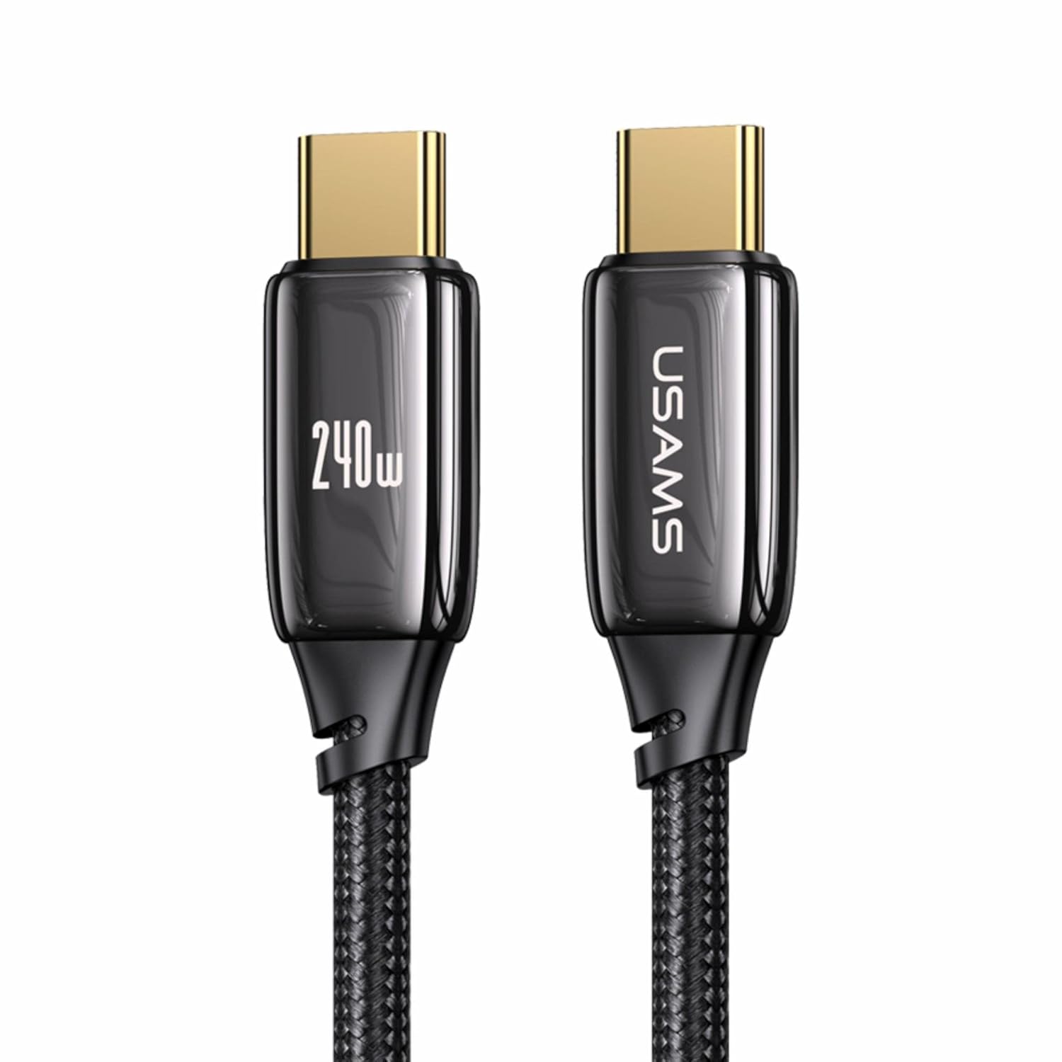 Usams US-SJ581 PD3.1 Type-C To Type-C Çinko Alaşım 240W Hızlı Şarj ve Data Kablosu 2m