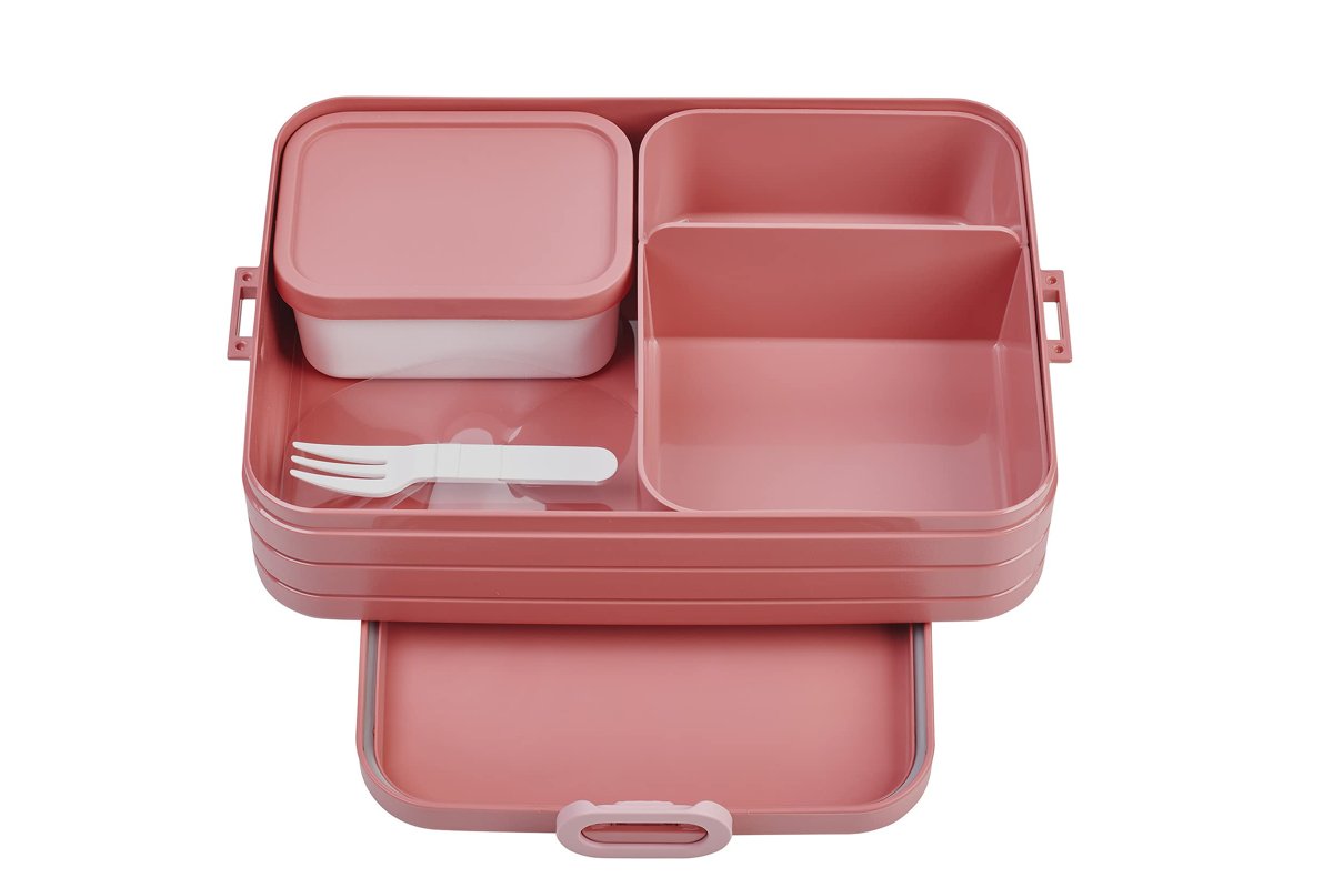 Mepal - Yemek kutusu Take A break large – bölmeli beslenme kutusu – 8 tereyağı ekmeği için uygundur – yemek hazırlama için ideal – 1500 ml – canlı leylak