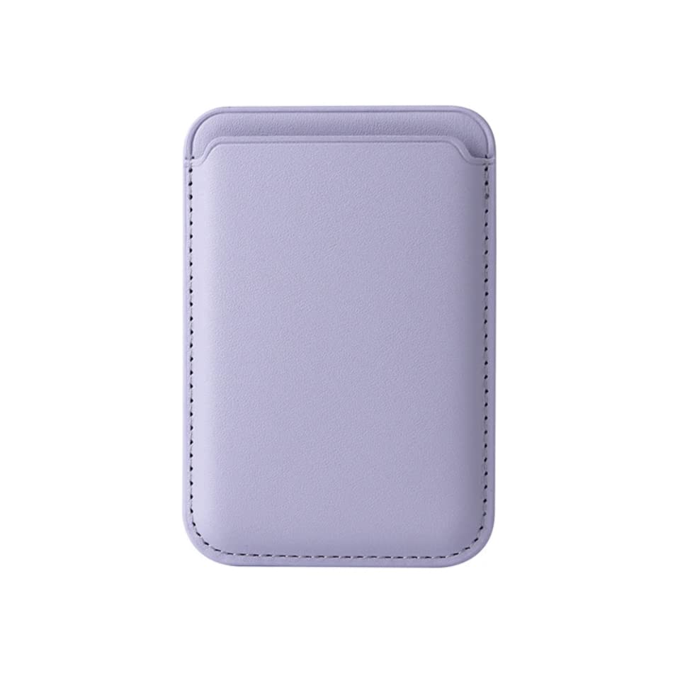 Apple iPhone için MagSafe özellikli Deri Cüzdan (Mor Salkım)