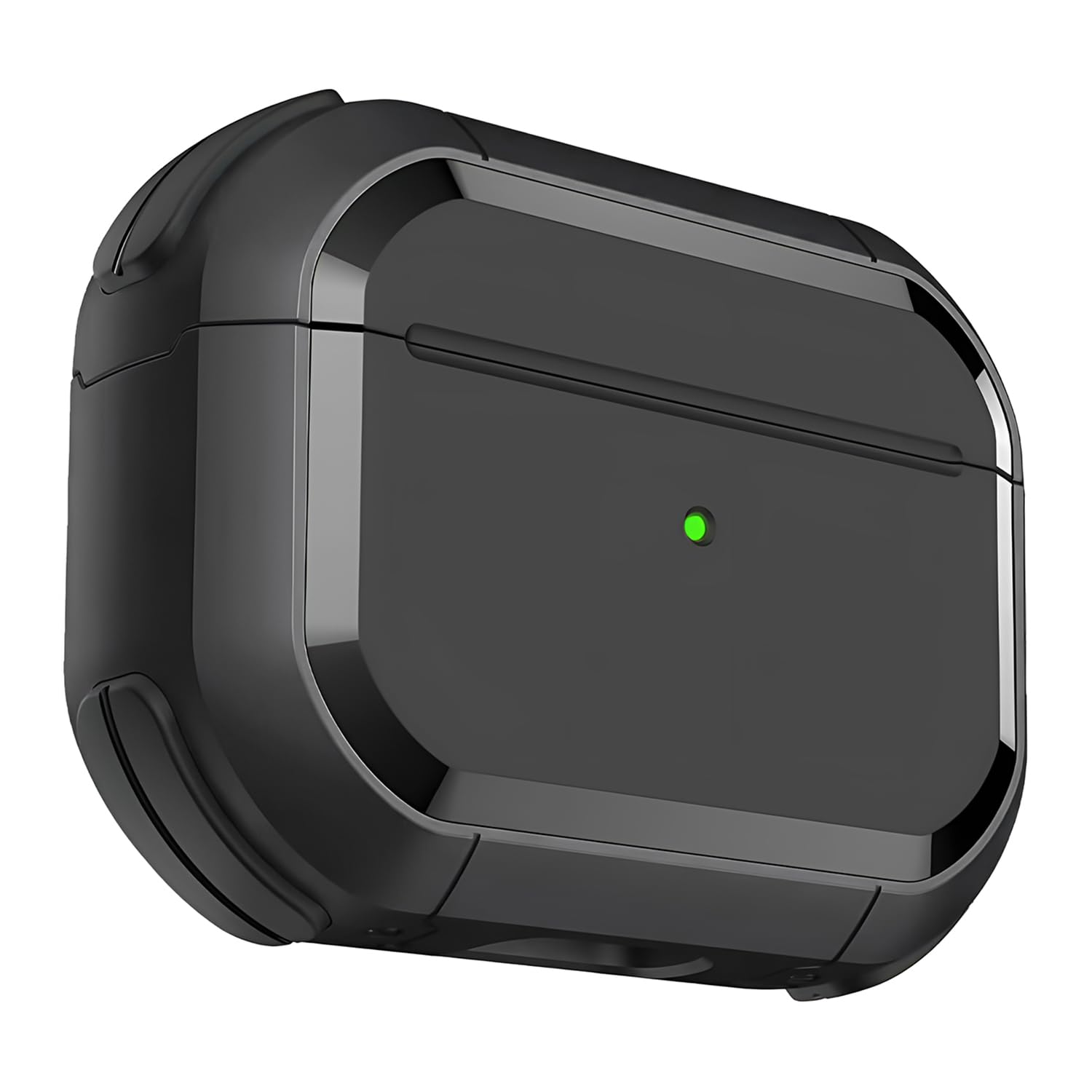 Minesk Airpods Pro 2. Nesil için Armor Serisi Darbelere Karşı Ultra Güçlü Koruma Fiber Karbon Arka Tasarım Airpods Kılıfı (Airpods Pro 2, Siyah)