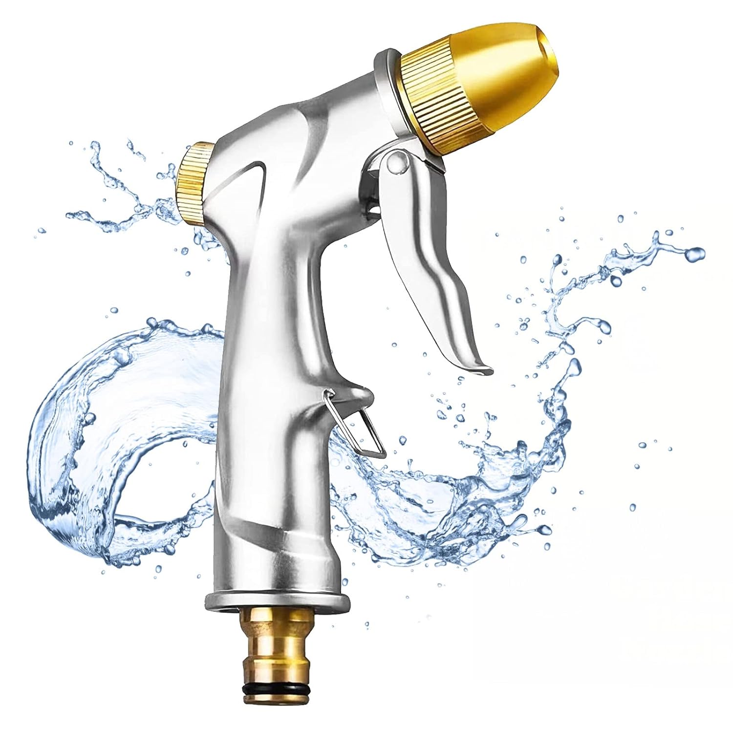 CTDMJ Tam Pirinç Başlıklı, %100 Ağır Hizmet Tipi Metal Su Tabancası, Bahçe Hortumu Püskürtme Tabancası, Sulama Tesisleri, Duş Evcil Hayvanı, Araba Yıkama için Yüksek Basınçlı Püskürtme Nozulu