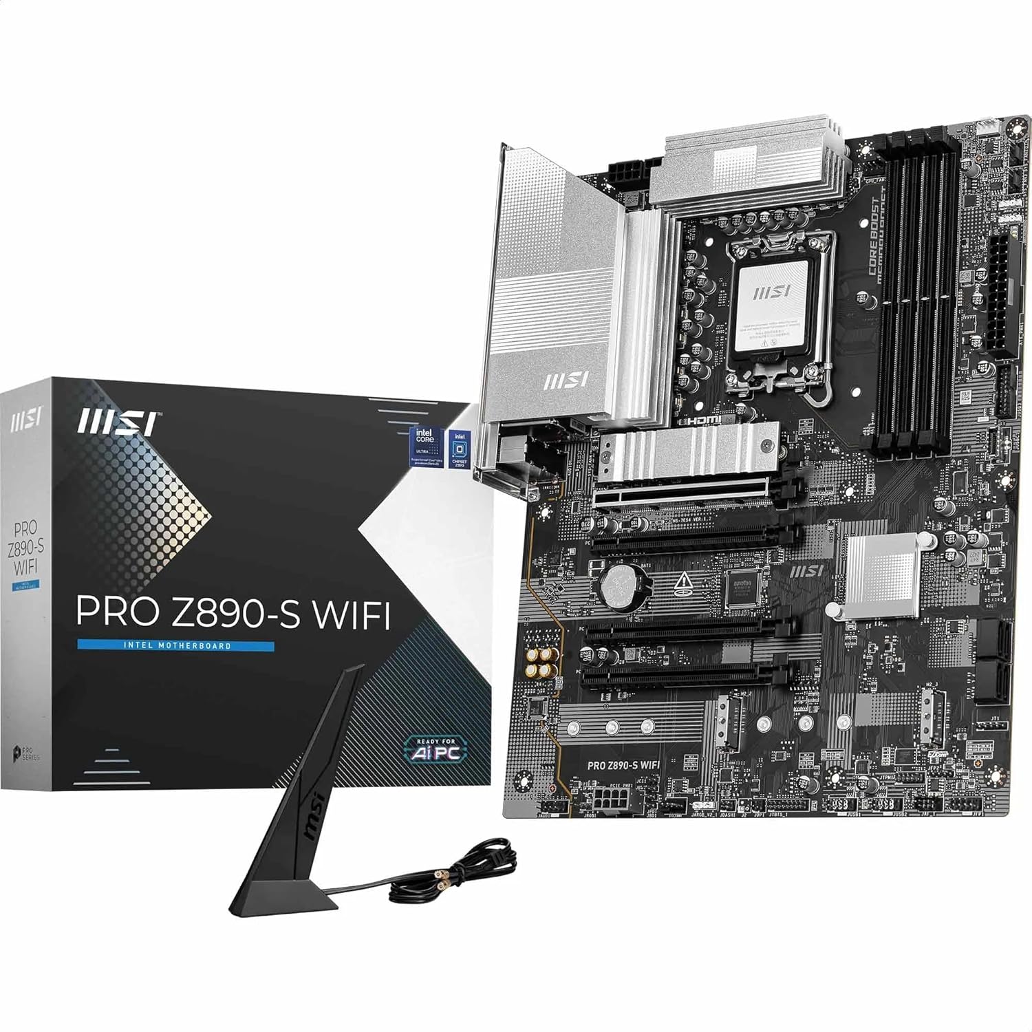MSI, Pro Z890-S Wifi Soket 1851 Ddr5 8600Mhz(oc) Usb 20Gbps3Xm.2 2Xtb4 Hdmi Display 2.5G Lan Wifi7 Atx, 7E54-001R