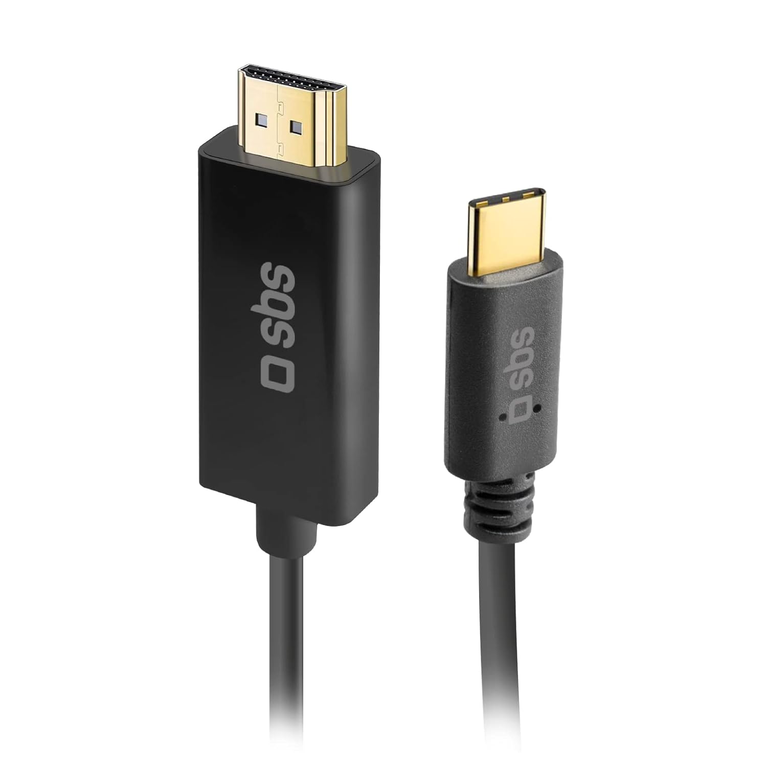 SBS Video Adaptör Kablosu, Altın Kaplama USB-C - HDMI Bağlantıları, Akıllı Telefonlar, PC'ler, iMac'ler, MacBook'lar, iPad'ler, Projektörler, Televizyonlar için 4K/5K Kablo Uzunluğunda