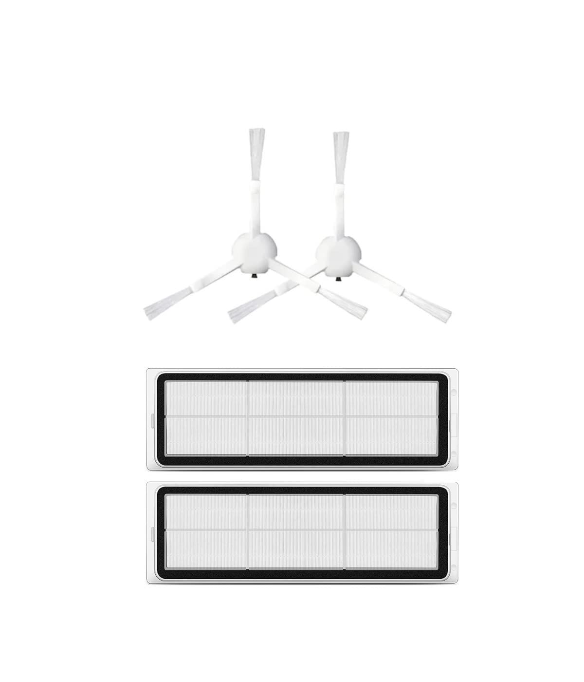 robotyedek Vacuum Mop 1C/2C/Dreame F9 Uyumlu Yedek Hepa Filtre ve Yan Fırça-4 Parça