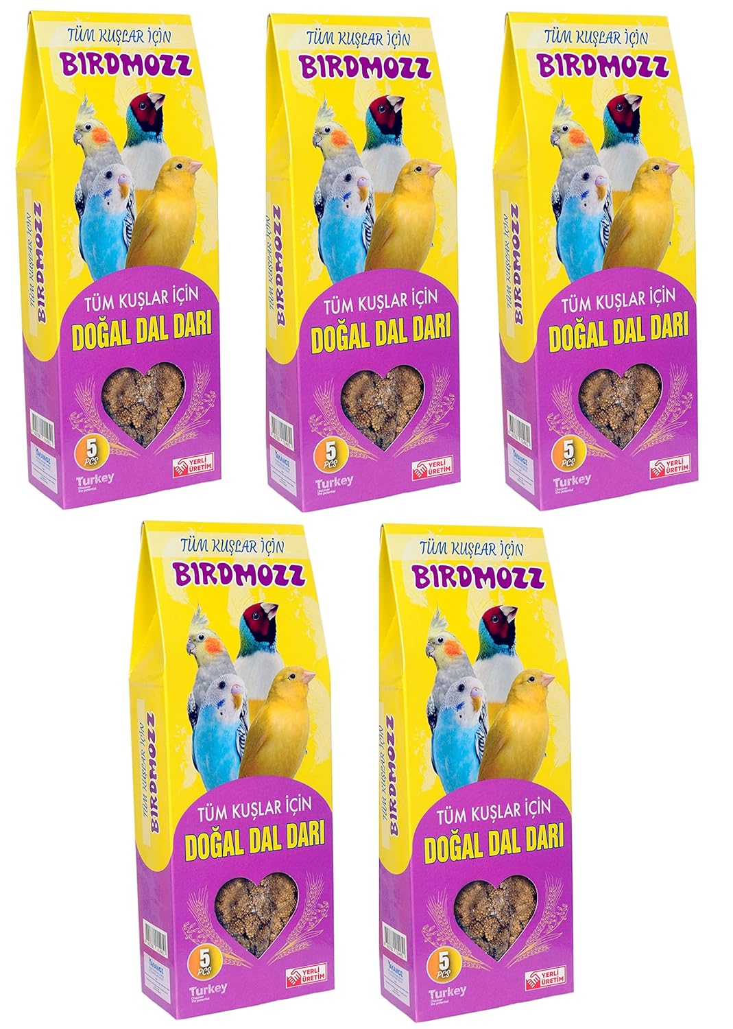 BirdMozz Doğal Sarı Dal Darı 5 Li Paket 5 Adet
