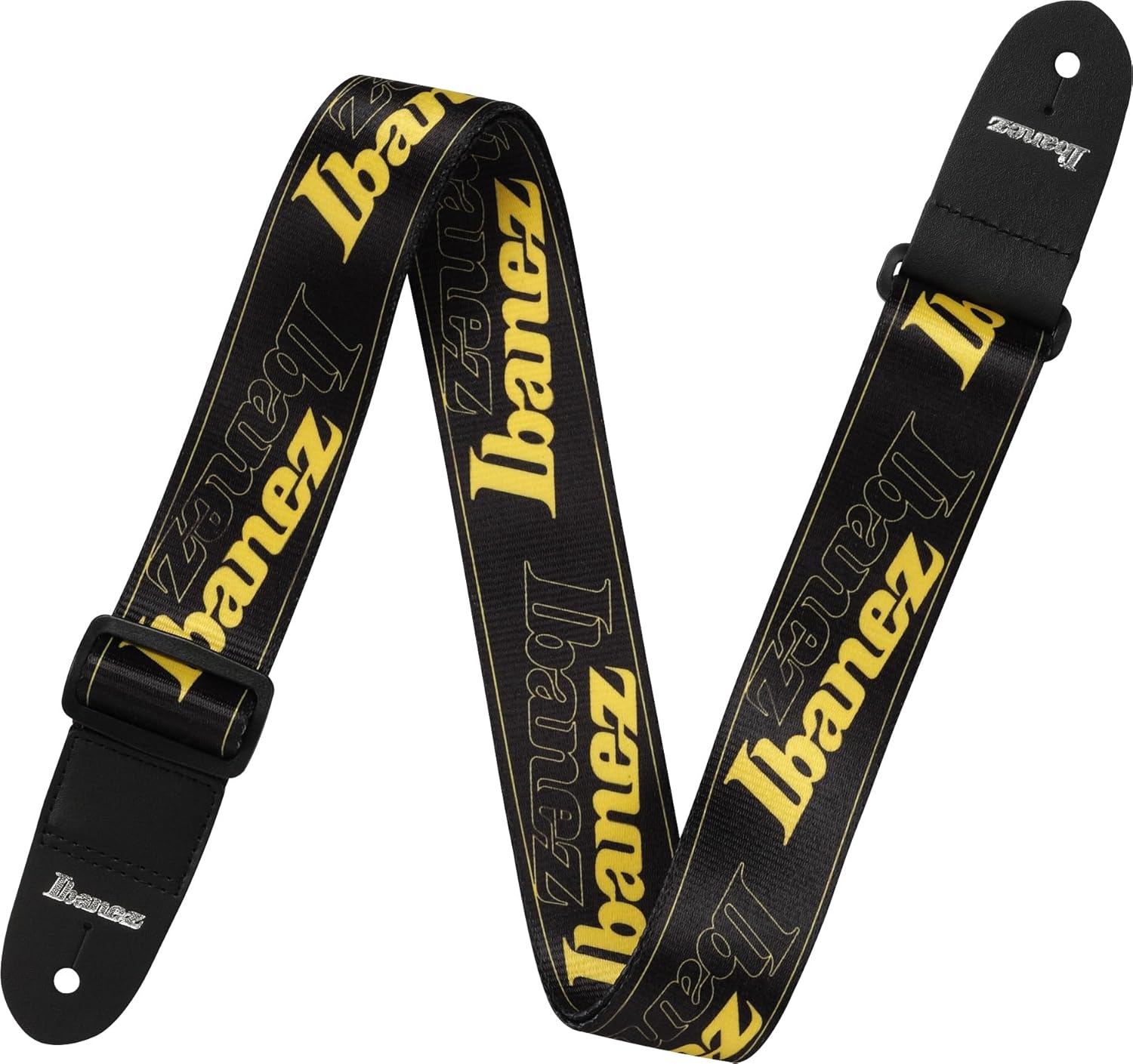 IBANEZ Strap Design Black, Yellow Ibanez Logoları