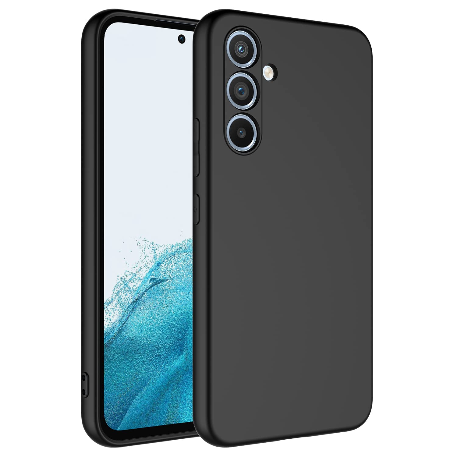 Coverzone Samsung Galaxy A54 ile Uyumlu Kılıf Kadife iç Yüzeyli Silikon Galaxy A54 ile Uyumlu Z-Mara