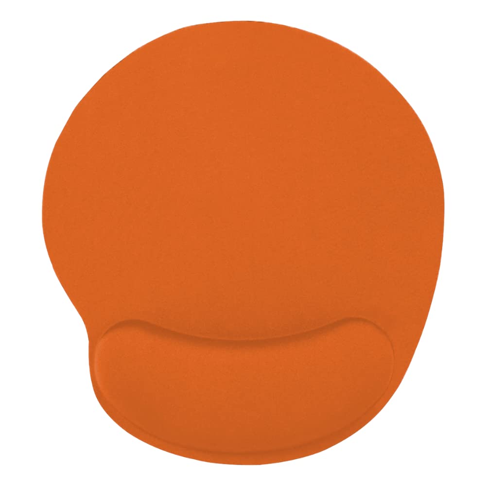 BLACK DEER Siyah Bilek Destekli Mouse Pad,Ergonomik Kaymaz Taban,Oyun ve Ofis için Fare Altlığı,Suya Dayanıklı (Turuncu)